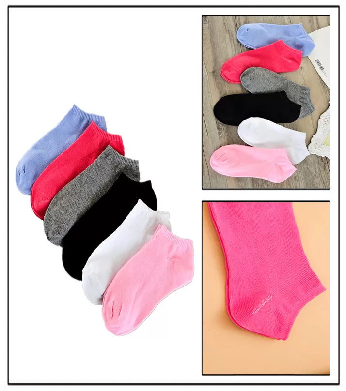 12 Pairs – Exported Cotton Ankle Socks for Women/Girls - Oshi.pk - Buy & Sell Online