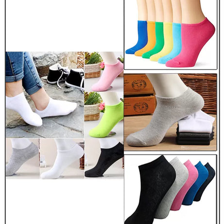 12 Pairs – Exported Cotton Ankle Socks for Women/Girls - Oshi.pk - Buy & Sell Online