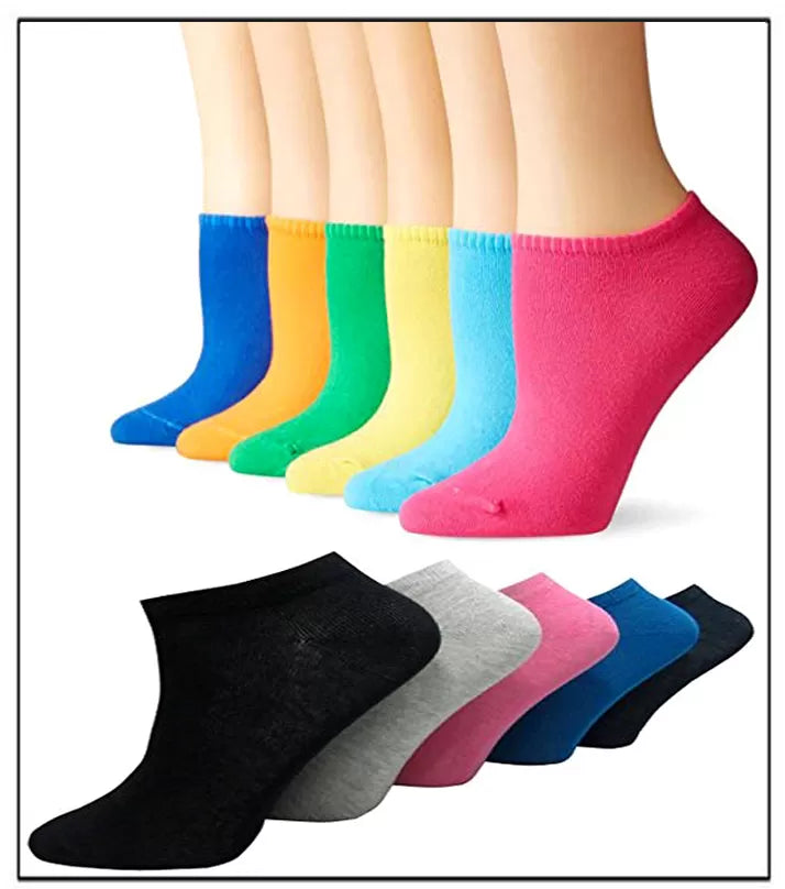12 Pairs – Exported Cotton Ankle Socks for Women/Girls - Oshi.pk - Buy & Sell Online