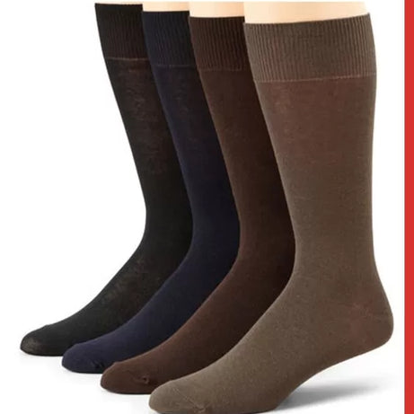 12 Pairs Pack – Cotton Stretchy Dress Socks for Men/Boys