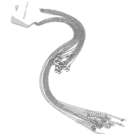 12 Pcs /Lot Fine Curb Link Chains Necklace For Women Jewelry Making Chains Accessories - Oshi.pk - Buy & Sell Online