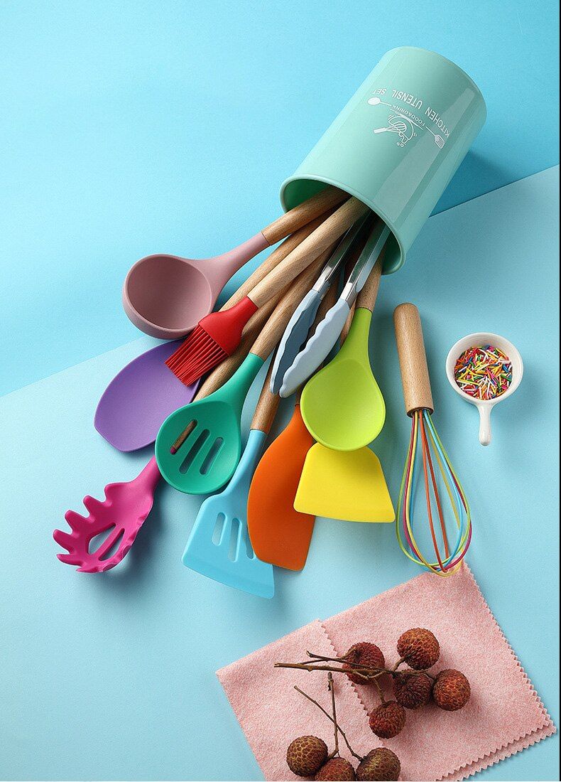 12 Pcs Silicone Kitchen Utensil Set - Oshi.pk - Buy & Sell Online