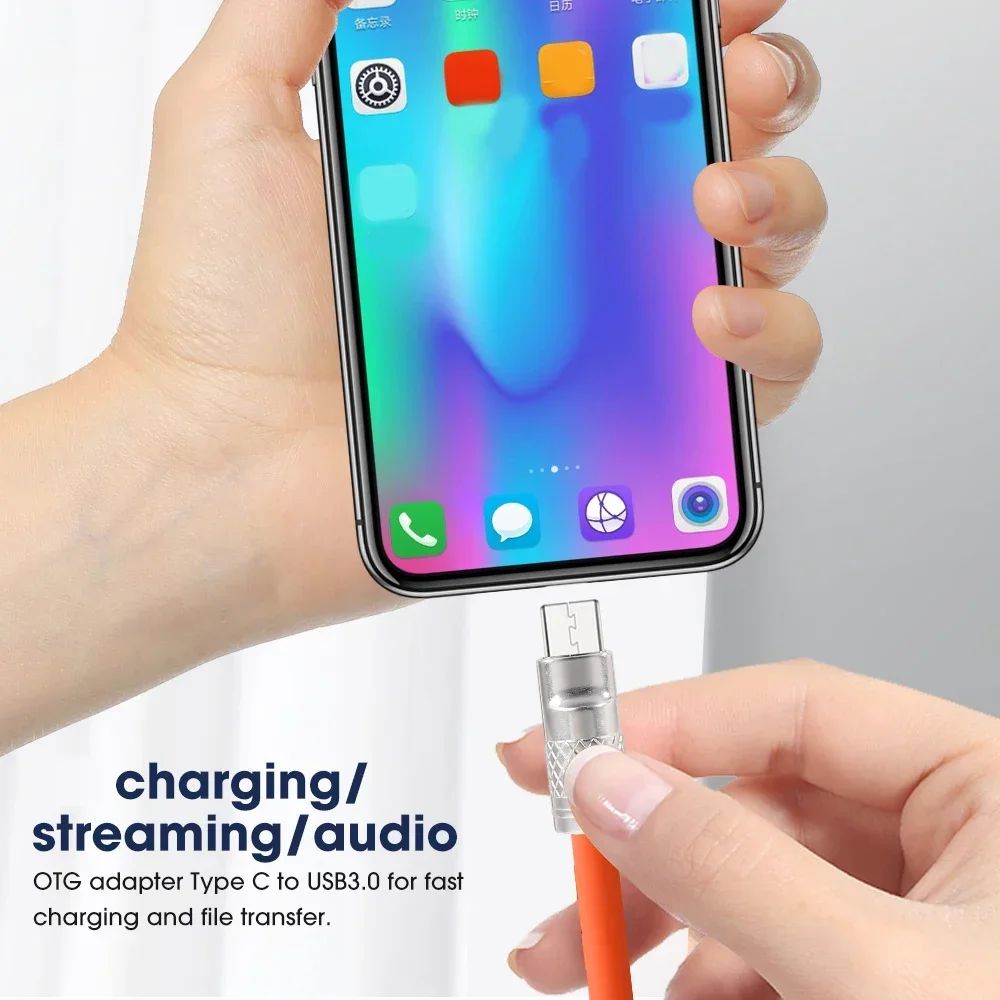 120W 6A Super Fast Charge Type C Liquid Silicone Cable Quick Charge 2M USB Cable Usb C Charger Cable - Oshi.pk - Buy & Sell Online