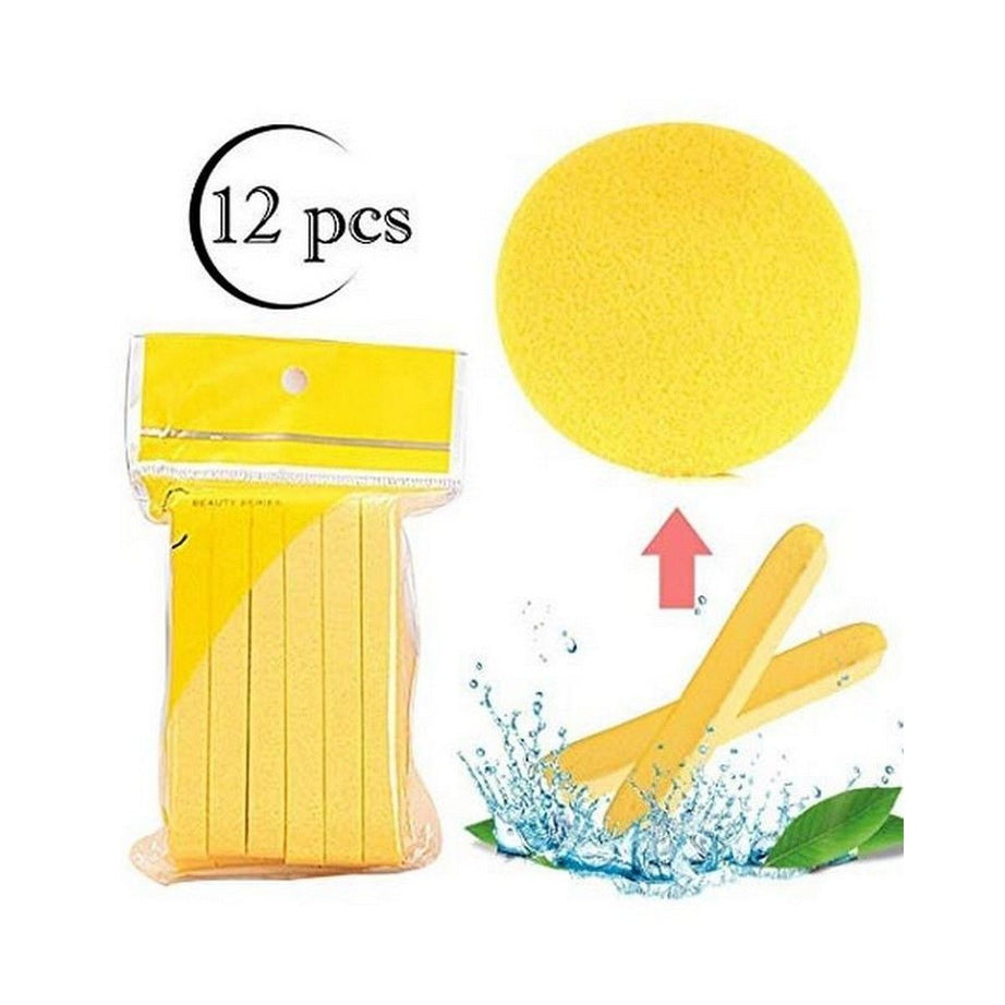 12PCS Cosmetic Puff Compressed Cleaning Sponge Facial Cleanse Washing Pad Remove Makeup Skin Care For Face Make up