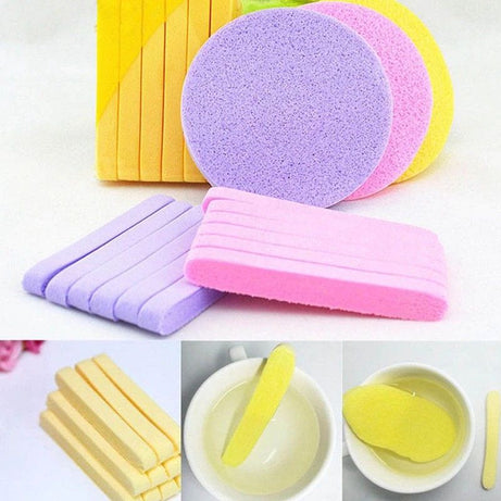 12PCS Cosmetic Puff Compressed Cleaning Sponge Facial Cleanse Washing Pad Remove Makeup Skin Care For Face Make up - Oshi.pk - Buy & Sell Online