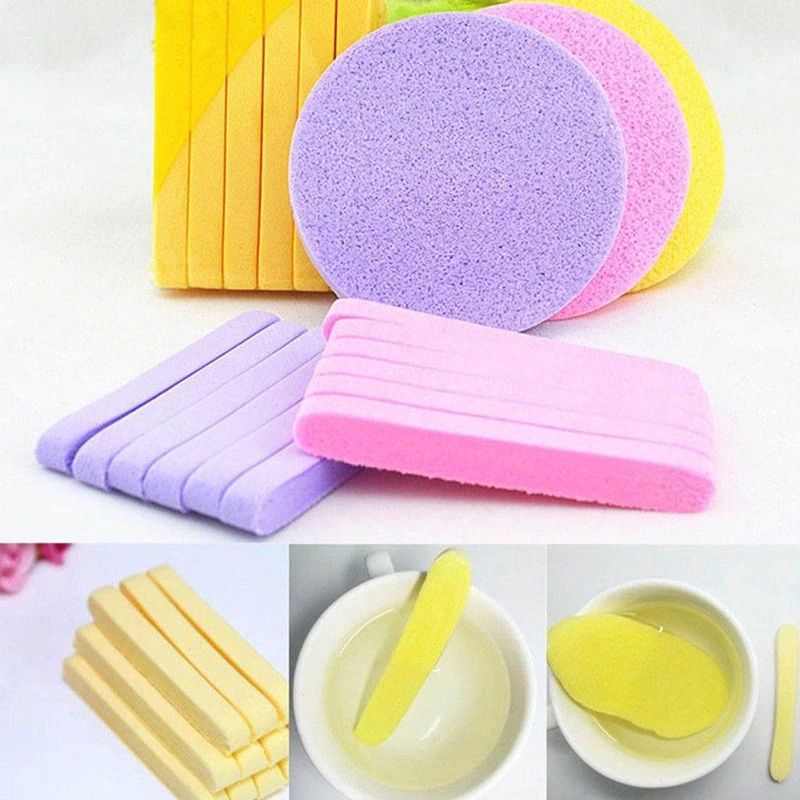 12PCS Cosmetic Puff Compressed Cleaning Sponge Facial Cleanse Washing Pad Remove Makeup Skin Care For Face Make up - Oshi.pk - Buy & Sell Online