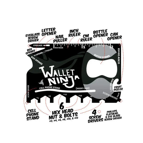 Wallet Ninja 18 in 1 Credit Card Size Toolbox in your Wallet - Oshi.pk - Buy & Sell Online