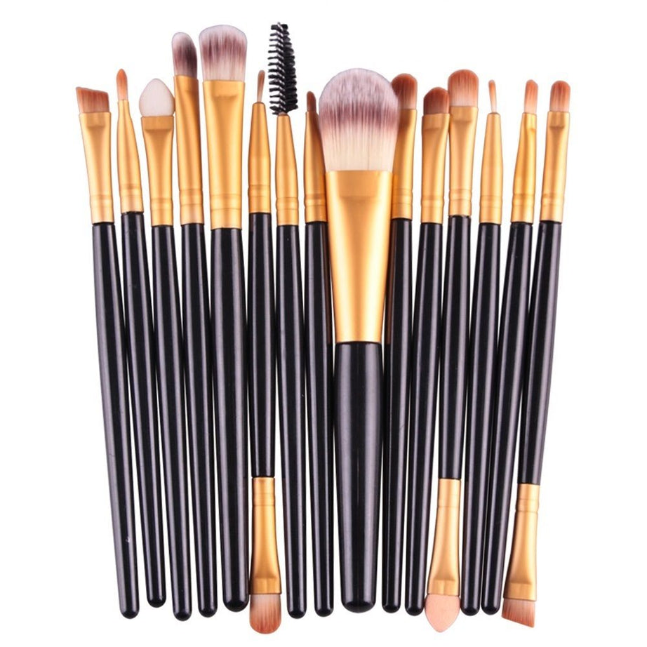 15Pcs Makeup Brushes Set Eye Shadow Foundation Powder Eyeliner Eyelash Lip Make Up Brush Cosmetic Beauty Tool Kit Hot