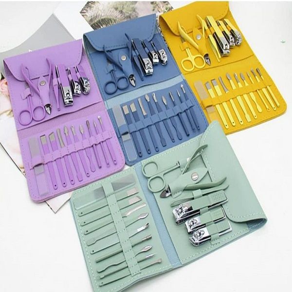 16 pcs Scissors Nail Clippers Set Dead Skin Pliers Pedicure Nail Groove - Oshi.pk - Buy & Sell Online