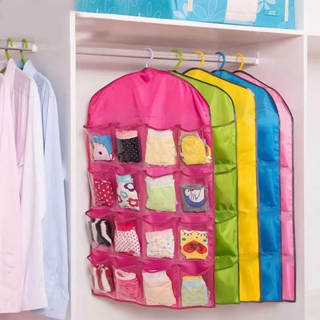 16 Pockets Over The Door Shoe Organizer Non-woven Fabrics Storage Bag Hanging - 4 Pcs - Oshi.pk - Buy & Sell Online