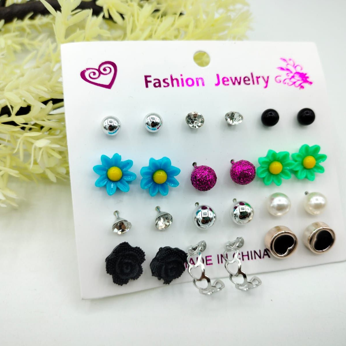 Pack Of 12 - Earrings Tops Fashion Women trendy stylish girls Earring - Oshi.pk - Buy & Sell Online