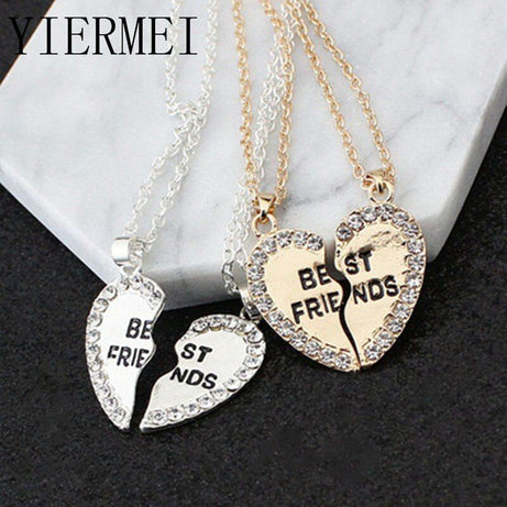 Best Friends Necklace Friendship Gift Silver & Gold - Oshi.pk - Buy & Sell Online