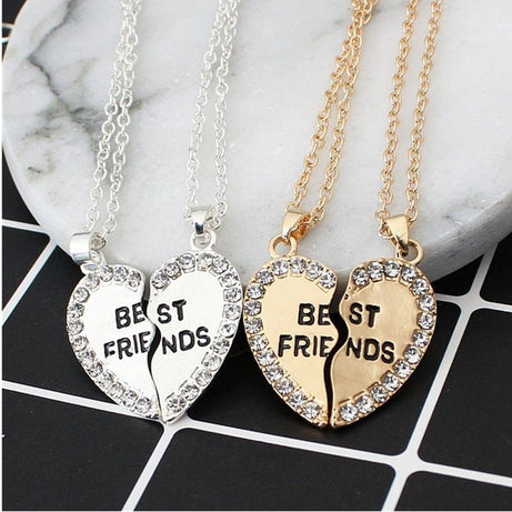 Best Friends Necklace Friendship Gift Silver & Gold - Oshi.pk - Buy & Sell Online