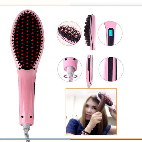 New & Fabulous Fast Hair Straightener | Natural Hair Styling, Hair Care, Straightening Brush (HQT-906) - Oshi.pk - Buy & Sell Online