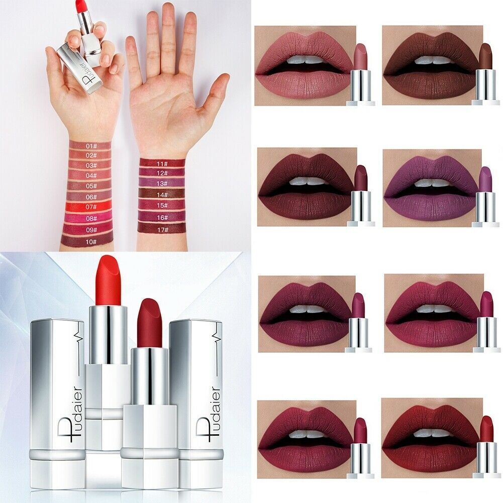 17 Color PUDAIER Long Lasting Waterproof Velvet Matte Lipstick Liquid Cosmetic Color No - Oshi.pk - Buy & Sell Online