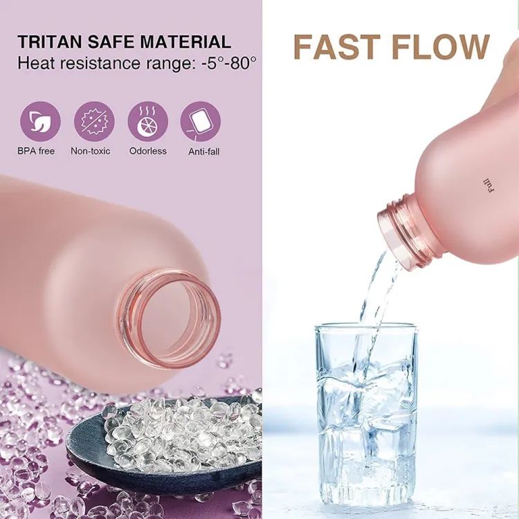 1L Water Bottles For Girls Frosted Motivational Water Bottle With Time Marker Leakproof Outdoor Fitness Sport Drinking Bottle - Oshi.pk - Buy & Sell Online