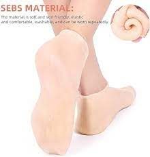 1Pair (2Pcs ) Silicone Feet Care Boat socks Moisturizing Gel Heel Socks with Pain Relief Crack Hole Cracked Foot Skin Care Protectors Foot Care Tool - Oshi.pk - Buy & Sell Online