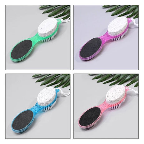 1pc 4 in 1 Pedicure Tool Foot Scrubber Brush Foot File Callus Remover with Foot Rasp Pumice Stone for Dry and Wet Foot Care Tool Bk Sons - Oshi.pk - Buy & Sell Online