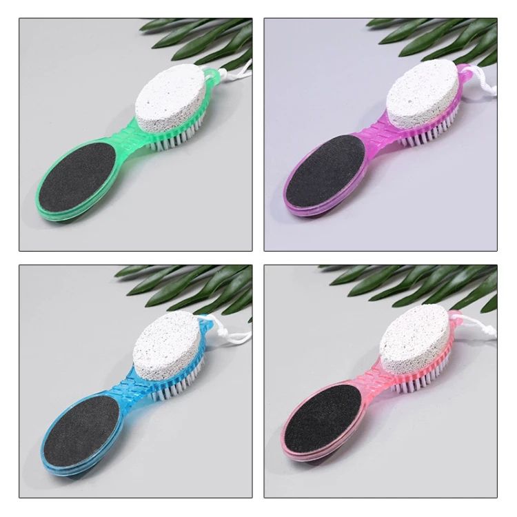 1pc 4 in 1 Pedicure Tool Foot Scrubber Brush Foot File Callus Remover with Foot Rasp Pumice Stone for Dry and Wet Foot Care Tool Bk Sons - Oshi.pk - Buy & Sell Online