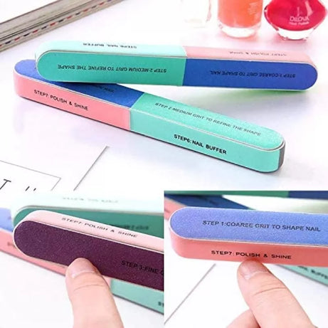 1PC Nail Filer 6 Side Pedicure Manicure Nail Art Nail File Polish Nail Buffer Polisher Nail Buffering Files For Home And Professional Nail Tools - Oshi.pk - Buy & Sell Online