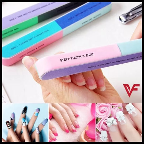 1PC Nail Filer 6 Side Pedicure Manicure Nail Art Nail File Polish Nail Buffer Polisher Nail Buffering Files For Home And Professional Nail Tools - Oshi.pk - Buy & Sell Online