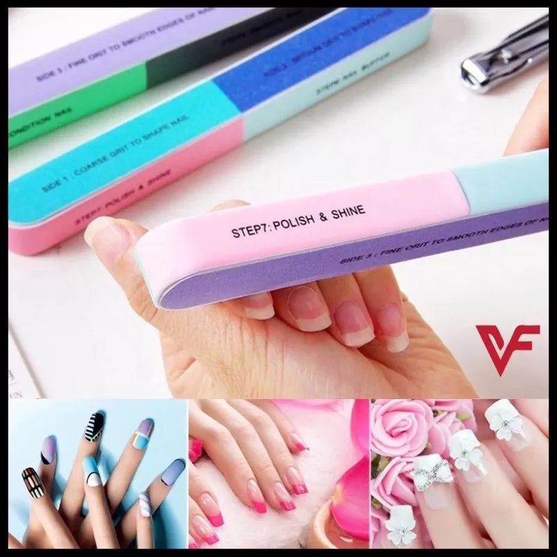 1PC Nail Filer 6 Side Pedicure Manicure Nail Art Nail File Polish Nail Buffer Polisher Nail Buffering Files For Home And Professional Nail Tools - Oshi.pk - Buy & Sell Online