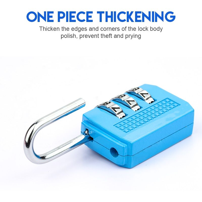 1PC Small Portable 3-Digit Combination Lock for Zipper Bags and Suitcases - Oshi.pk - Buy & Sell Online