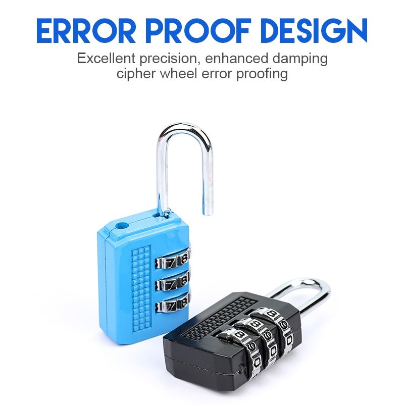 1PC Small Portable 3-Digit Combination Lock for Zipper Bags and Suitcases - Oshi.pk - Buy & Sell Online