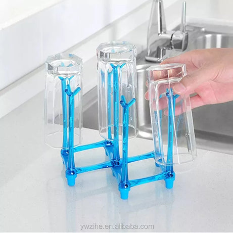 1Pcs Foldable Plastic Simple Durable Water Mug Drainer Kitchen Organizer - Oshi.pk - Buy & Sell Online