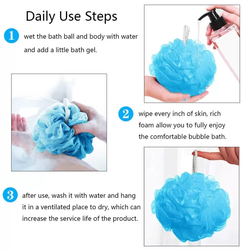 2 Big Candy Mixed Bath Balls Bath Sponge Shower Brush Body Wash Scrubber Mesh Body Cleaning Scrub Shower Sponge Bath Ball Loofah - Oshi.pk - Buy & Sell Online
