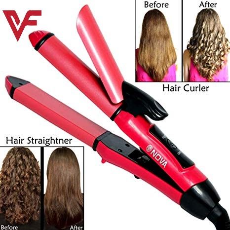 2 in 1 - Electric Nano Ceramic Coated Hair Curler and Straightener - Oshi.pk - Buy & Sell Online