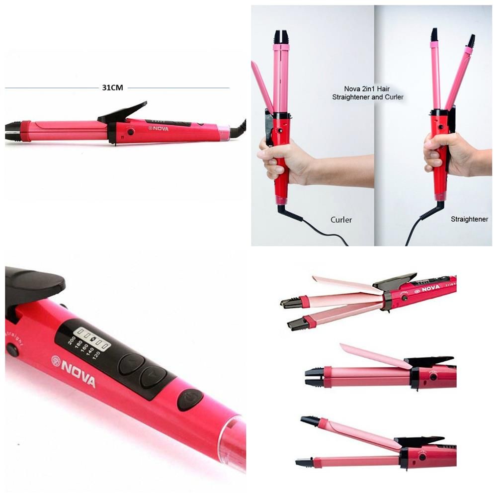 2 in 1 - Electric Nano Ceramic Coated Hair Curler and Straightener - Oshi.pk - Buy & Sell Online