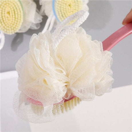 2 IN 1 Back Scrubber For Shower, Anti-Slip Long Handle Loofah Sponge Bath Body Soft Nylon - Oshi.pk - Buy & Sell Online