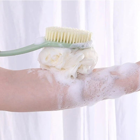2 IN 1 Back Scrubber For Shower, Anti-Slip Long Handle Loofah Sponge Bath Body Soft Nylon - Oshi.pk - Buy & Sell Online