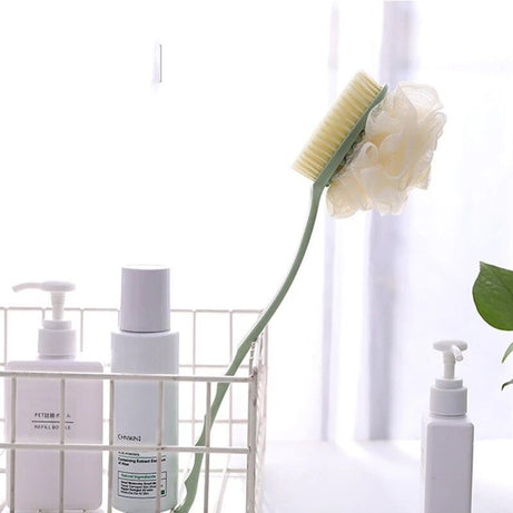 2 IN 1 Back Scrubber For Shower, Anti-Slip Long Handle Loofah Sponge Bath Body Soft Nylon - Oshi.pk - Buy & Sell Online