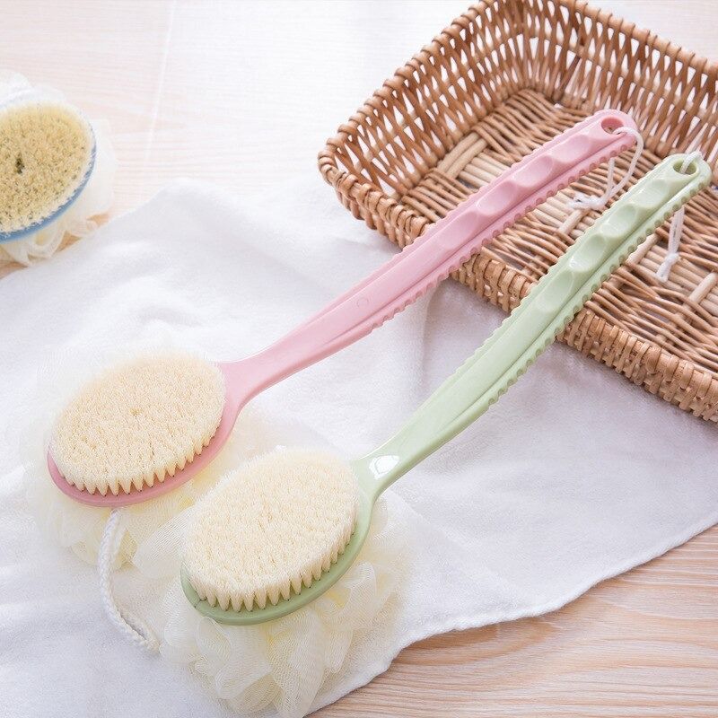 2 IN 1 Back Scrubber For Shower, Anti-Slip Long Handle Loofah Sponge Bath Body Soft Nylon - Oshi.pk - Buy & Sell Online