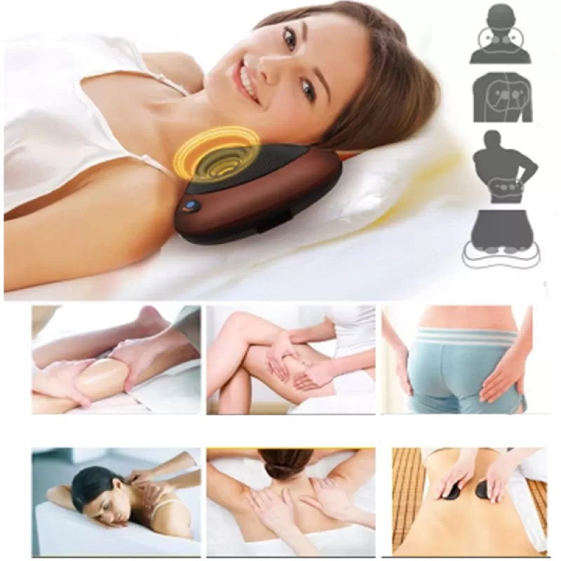 2 in 1 Car&Home Body Massage Pillow neck massager cushion seat stress pain relief relax massage Car or Electronic Massager 8 Ball Neck Shoulder Massag - Oshi.pk - Buy & Sell Online