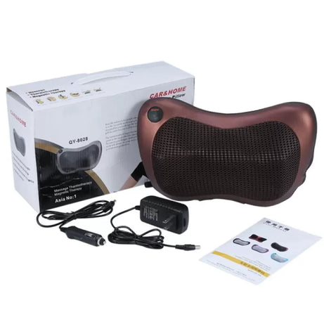 2 in 1 Car&Home Body Massage Pillow neck massager cushion seat stress pain relief relax massage Car or Electronic Massager 8 Ball Neck Shoulder Massag - Oshi.pk - Buy & Sell Online