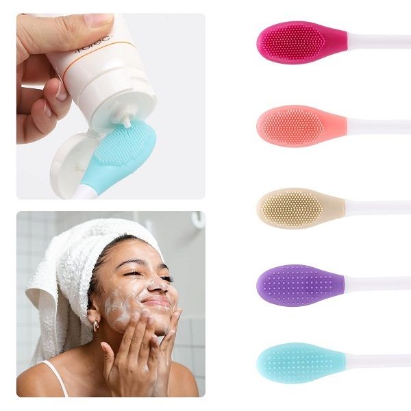 2 in 1 Double Sided Facial Scrubber Brush Tool Double Head Manual Cleansing Brush - Oshi.pk - Buy & Sell Online