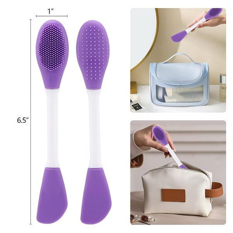 2 in 1 Double Sided Facial Scrubber Brush Tool Double Head Manual Cleansing Brush