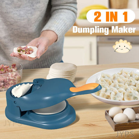 2 in 1 Dumpling Maker Automatic Dumpling Machine DIY Dough Pressing Tool Set Quickly Dumplings Mold - Oshi.pk - Buy & Sell Online