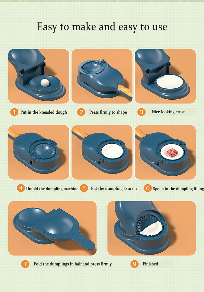 2 in 1 Dumpling Maker Automatic Dumpling Machine DIY Dough Pressing Tool Set Quickly Dumplings Mold - Oshi.pk - Buy & Sell Online