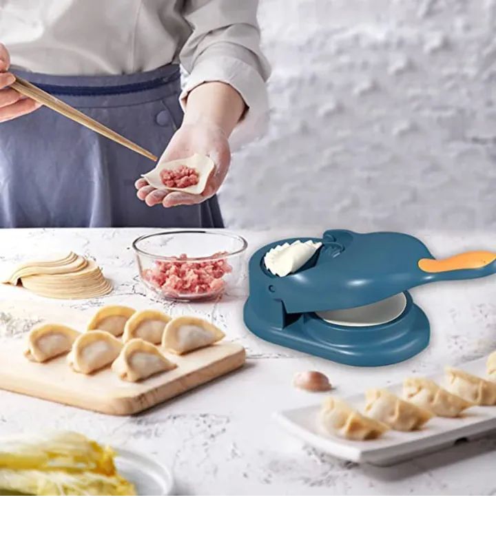 2 In 1 Dumpling Maker Manual Press Food Multifunction DIY Manual Dumpling Press Molds Set, Easy-tool for Dumpling Dumpling Skin Press Random colour - Oshi.pk - Buy & Sell Online