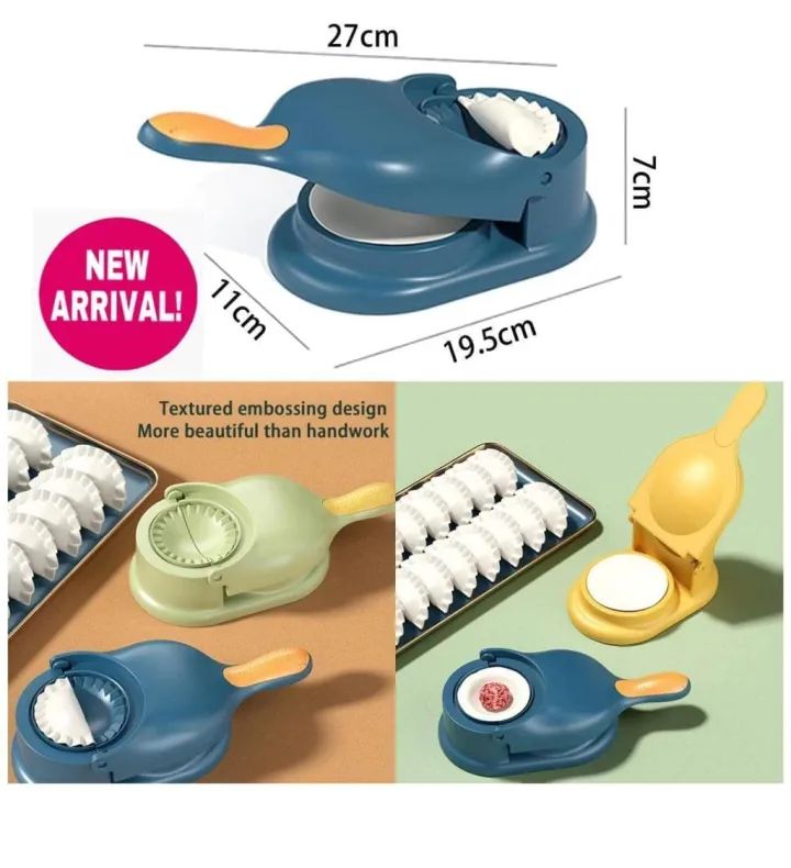 2 In 1 Dumpling Maker Manual Press Food Multifunction DIY Manual Dumpling Press Molds Set, Easy-tool for Dumpling Dumpling Skin Press Random colour - Oshi.pk - Buy & Sell Online