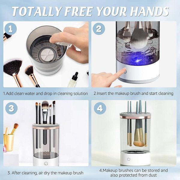 2 in 1 Electric Makeup Brush Cleaner Machine Cosmetic Brushes - Oshi.pk - Buy & Sell Online