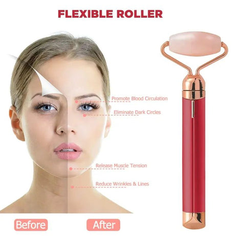 2 in 1 Facial Roller Micro Shaking Trembling Facial Roller Massager with Extra Eye Ball Handheld Electric Contour Beauty Bar Skin Care Tool for Face L - Oshi.pk - Buy & Sell Online