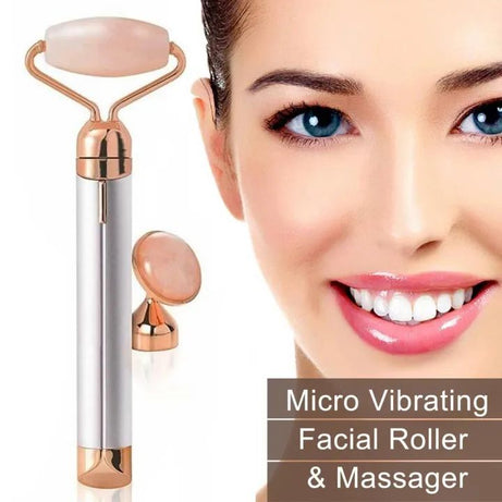 2 in 1 Facial Roller Micro Shaking Trembling Facial Roller Massager with Extra Eye Ball Handheld Electric Contour Beauty Bar Skin Care Tool for Face L - Oshi.pk - Buy & Sell Online