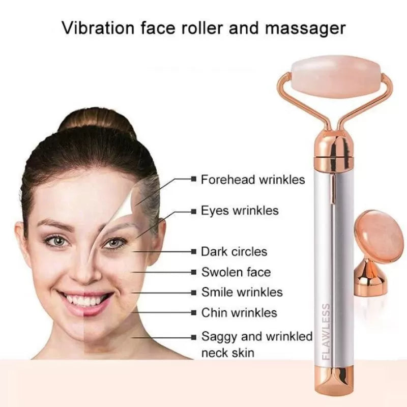 2 in 1 Flawless Face Massager & Roller - Nose Massage Face Lift Anti-Aging - Oshi.pk - Buy & Sell Online
