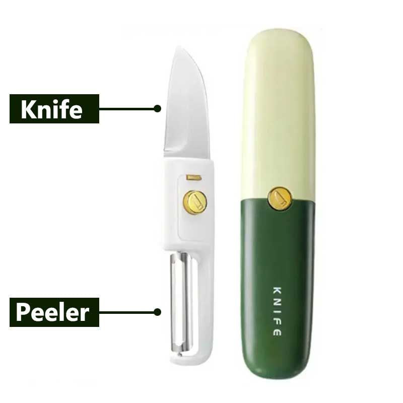 2 In 1 Fruit Cutting Knife And Peeler Stainless Steel - Oshi.pk - Buy & Sell Online