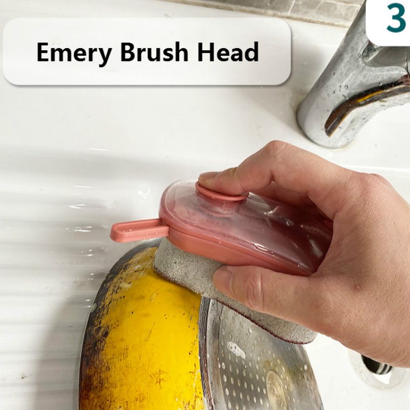 2 in 1 Hydraulic cleaning brush and soap dispenser with multifunctional scrubbing brush, laundry and shoe brush with soft rubber bristles, premium qua - Oshi.pk - Buy & Sell Online